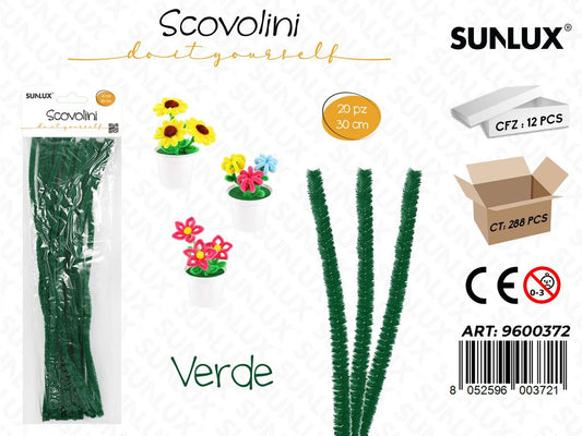Sunlux Scovolini Diy Verde 20PCS 30CM