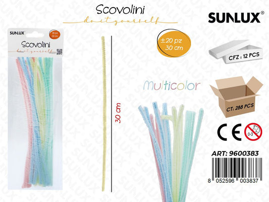 Sunlux Scovolini Pastel Multicolor 20PCS 30CM
