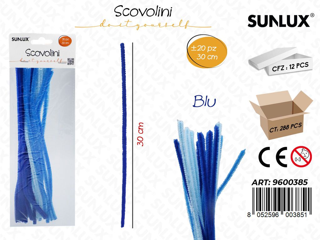 Sunlux Scovolini Blu Ass. 20PCS 30CM