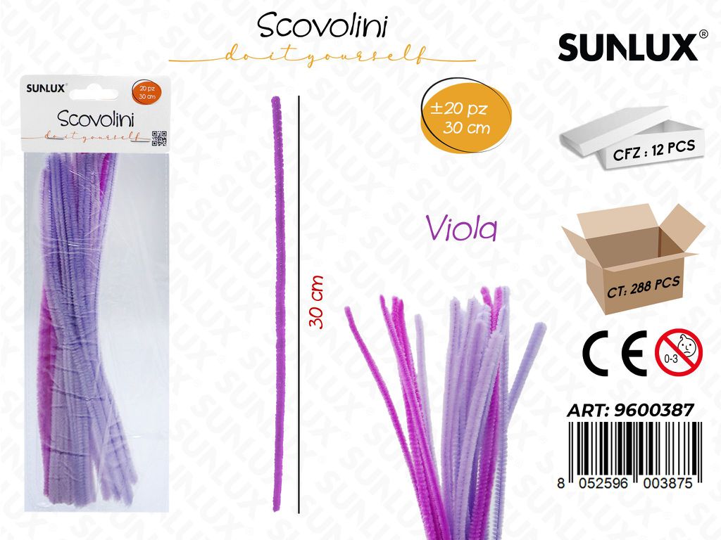 Sunlux Scovolini Viola Ass. 20PCS 30CM