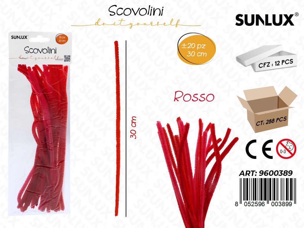 Sunlux Scovolini Rosso 20PCS 30CM