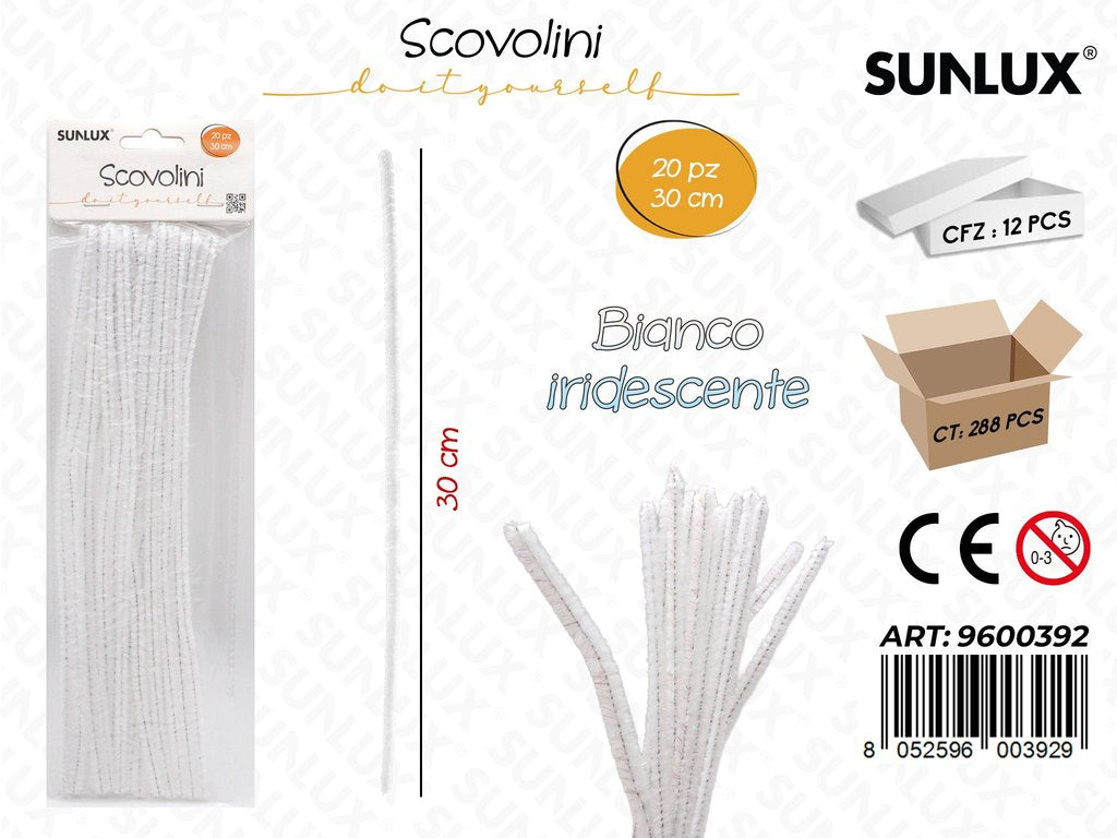 Sunlux Scovolini Diy Bianco Irid. 20PCS 30CM