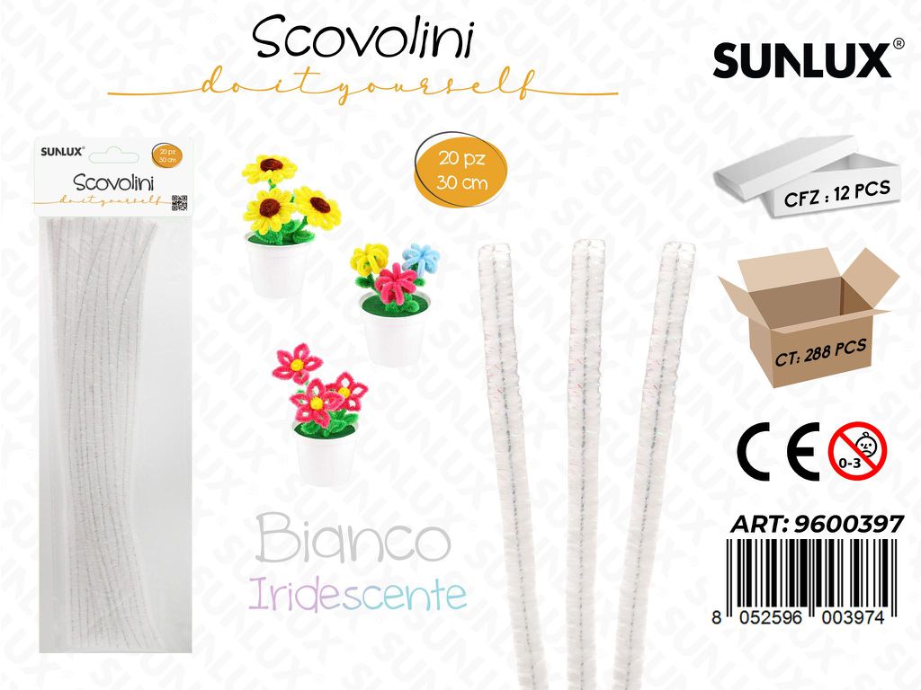 Sunlux Scovolini Diy Bia. Iridesc. 20PCS 30CM