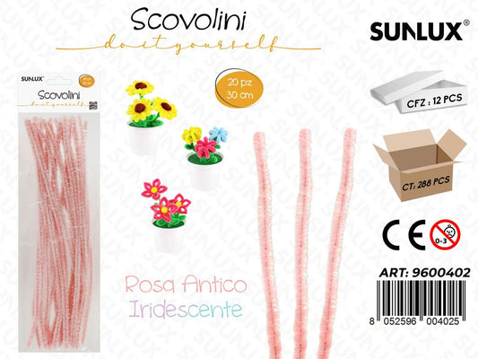 Sunlux Scovolini Diy Rosa Ant. Iridesc. 20PCS 30CM