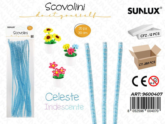 Sunlux Scovolini Diy Celeste Iridesc. 20PCS 30CM