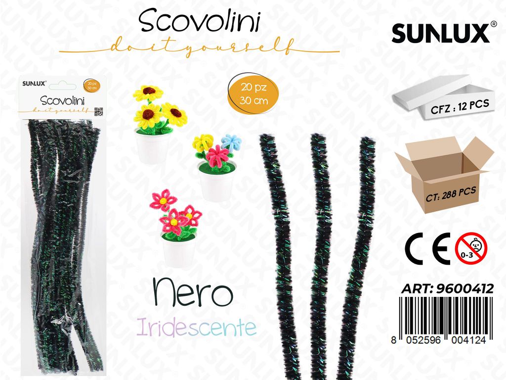 Sunlux Scovolini Diy Nero Iridesc. 20PCS 30CM