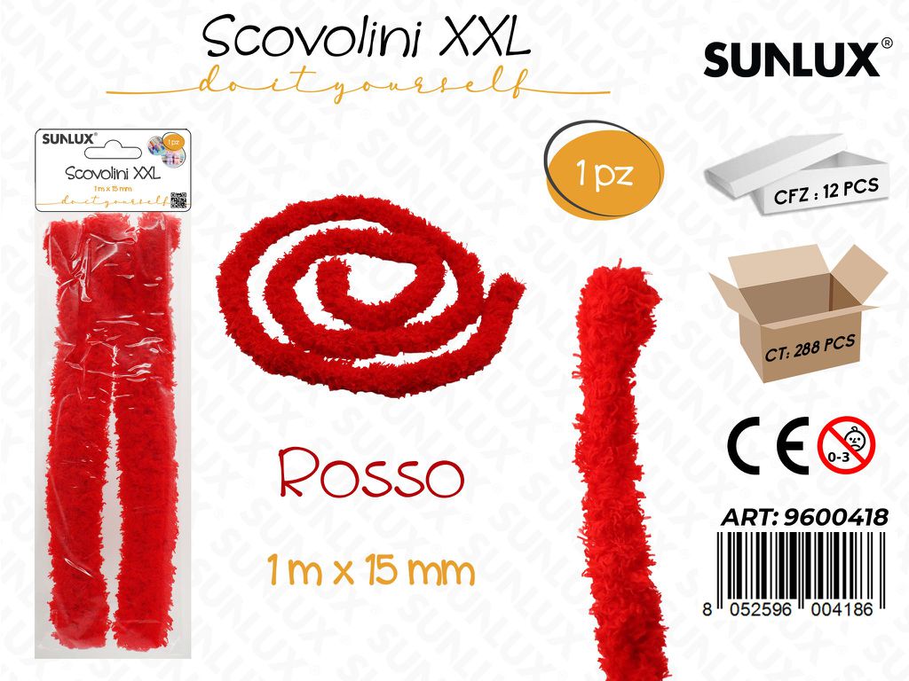 Sunlux Scovolini Xxl Rosso 1MT*15MM
