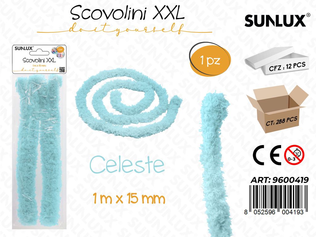 Sunlux Scovolini Xxl Celeste 1MT*15MM