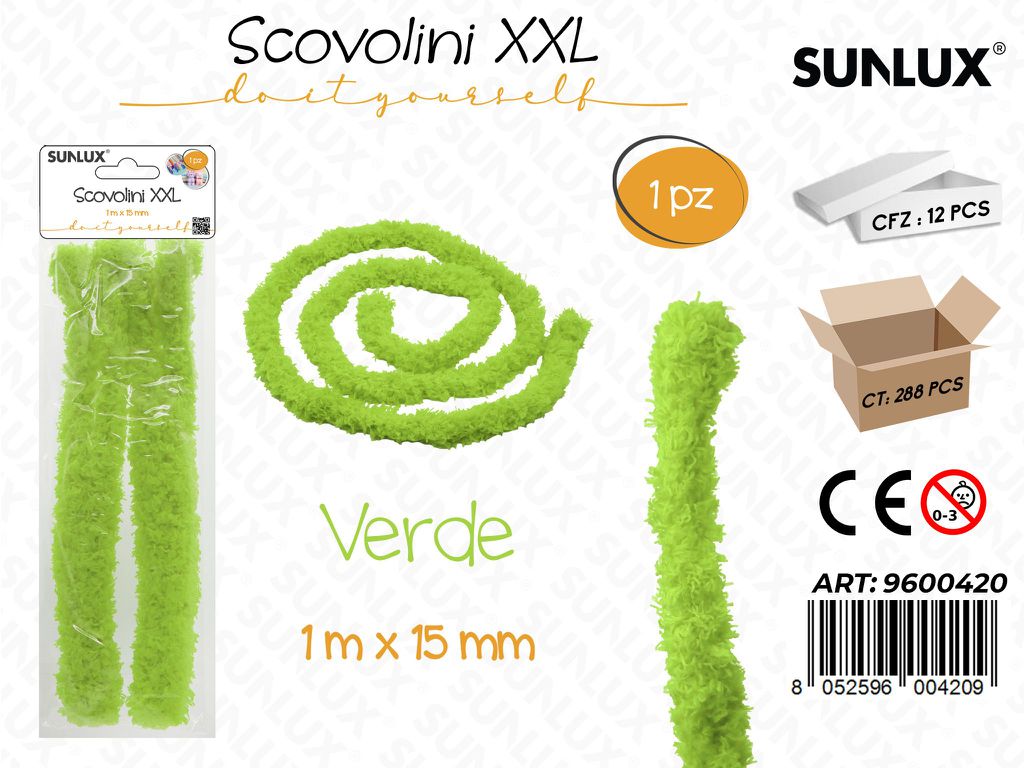 Sunlux Scovolini Xxl Verde 1MT*15MM