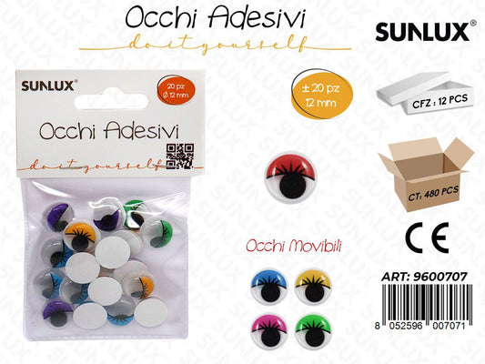 Sunlux Occhi Adv Colorati 12MM 20PCS