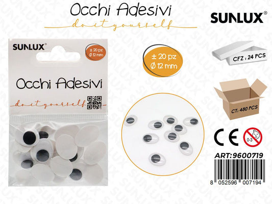 Sunlux Occhi Adv Neri 320PCS 12MM