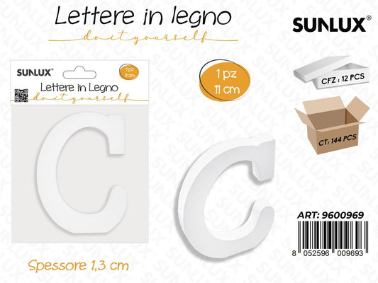 Sunlux Lettera c in Legno 11*1.3CM