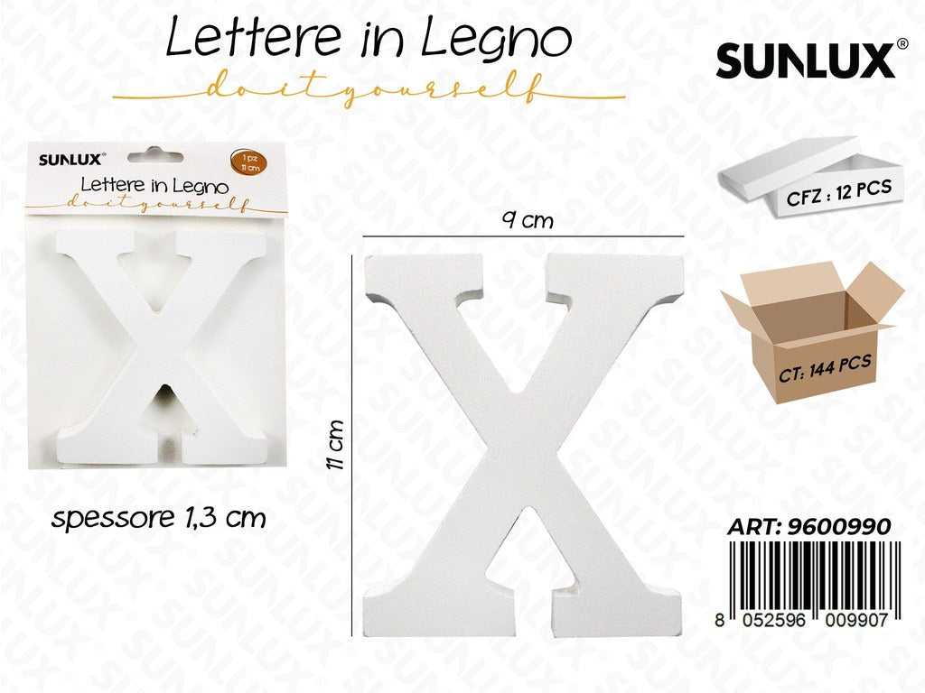Sunlux Lettera X in Legno 11*9*1.3CM