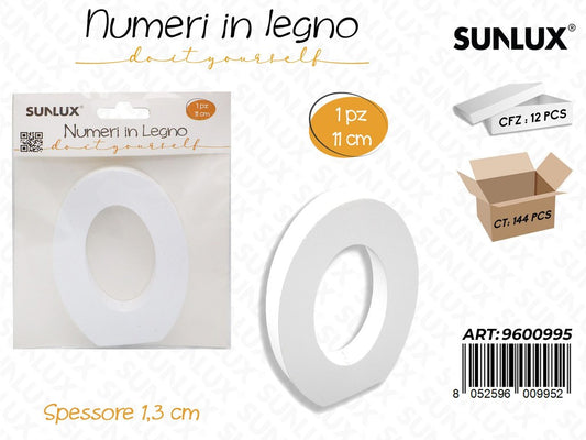 Sunlux Numero 0 in Legno 11*1.3CM