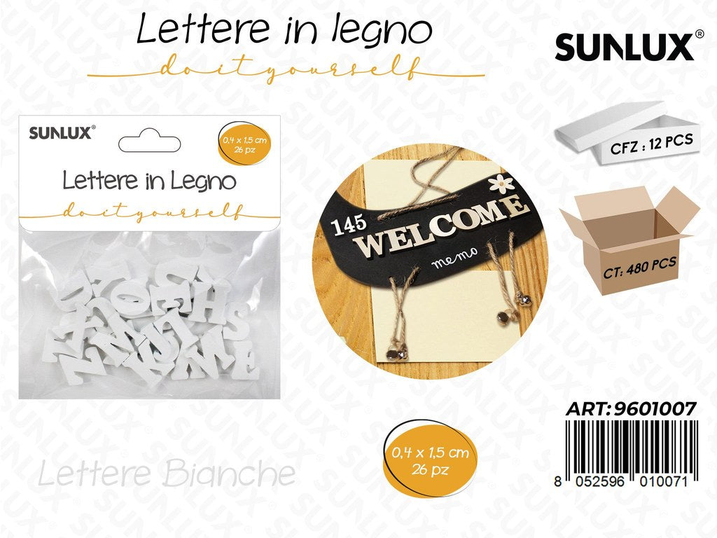 Sunlux Numeri in Legno 26PCS 0.4*1.5CM