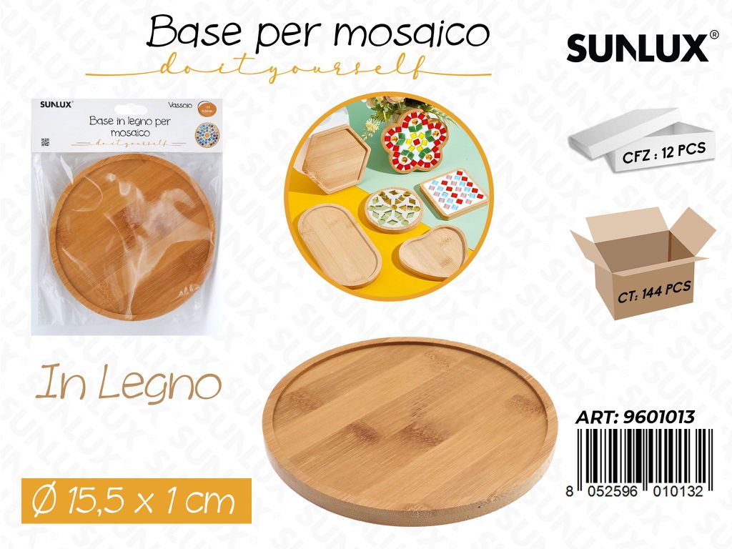 Sunlux Base per Mosaico Legno 15.5*19.5*1CM