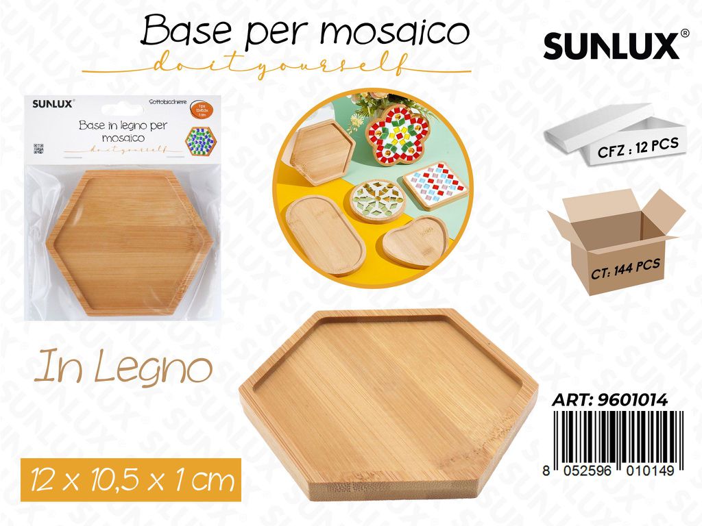 Sunlux Base per Mosaico Legno 12*10.5*1CM