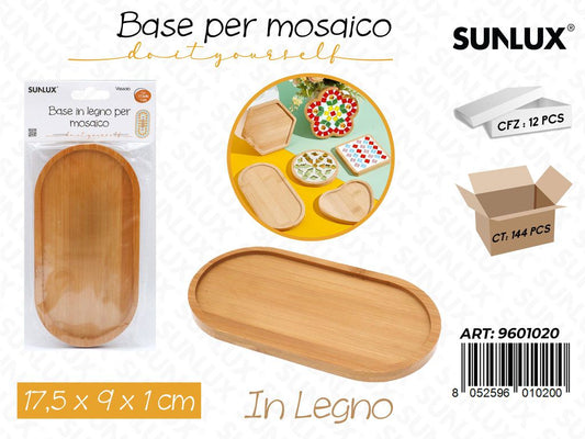 Sunlux Base per Mosaico Legno 17.5*9*1CM