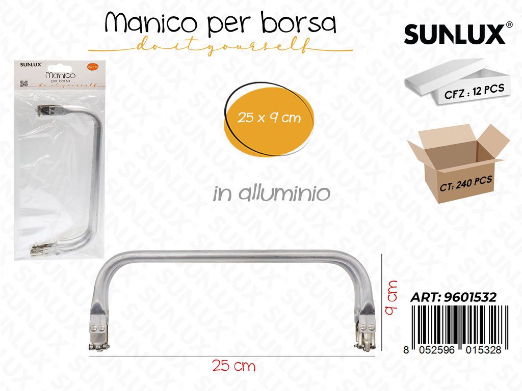 Sunlux Manico per Borsa Allum. 25*9CM