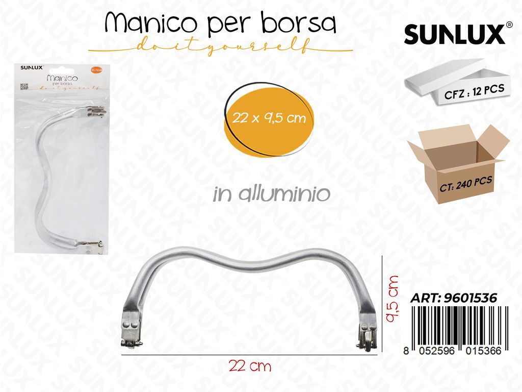Sunlux Manico per Borsa Allum. 22*9.5CM