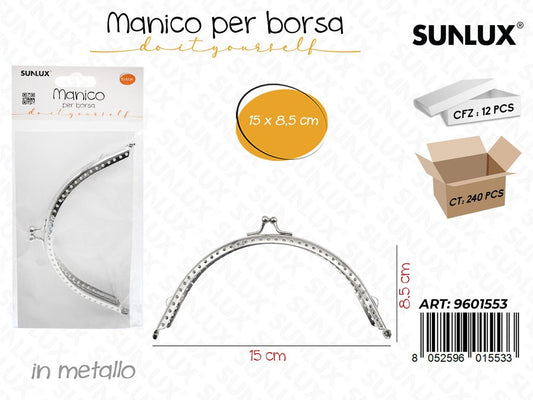 Sunlux Manico per Borsa Metallo 15*8.5CM