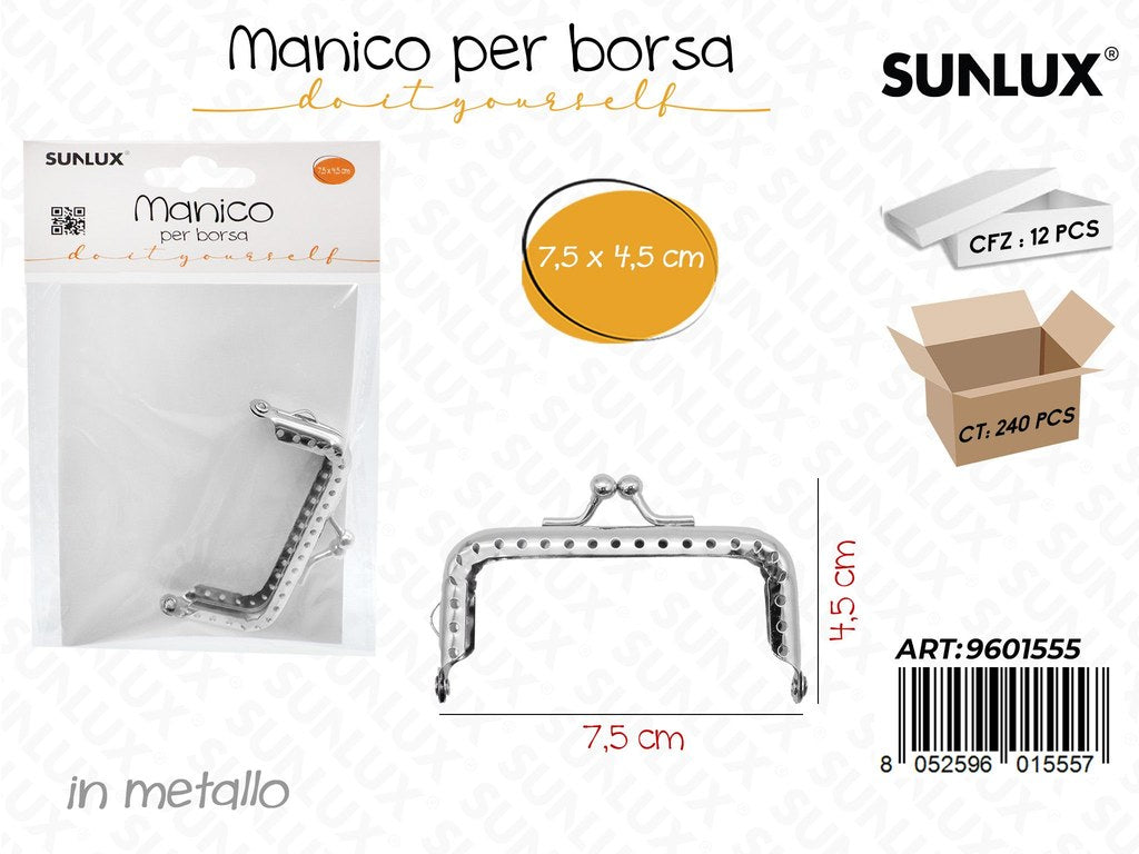 Sunlux Manico per Borsa Metallo 7.5*4.5CM