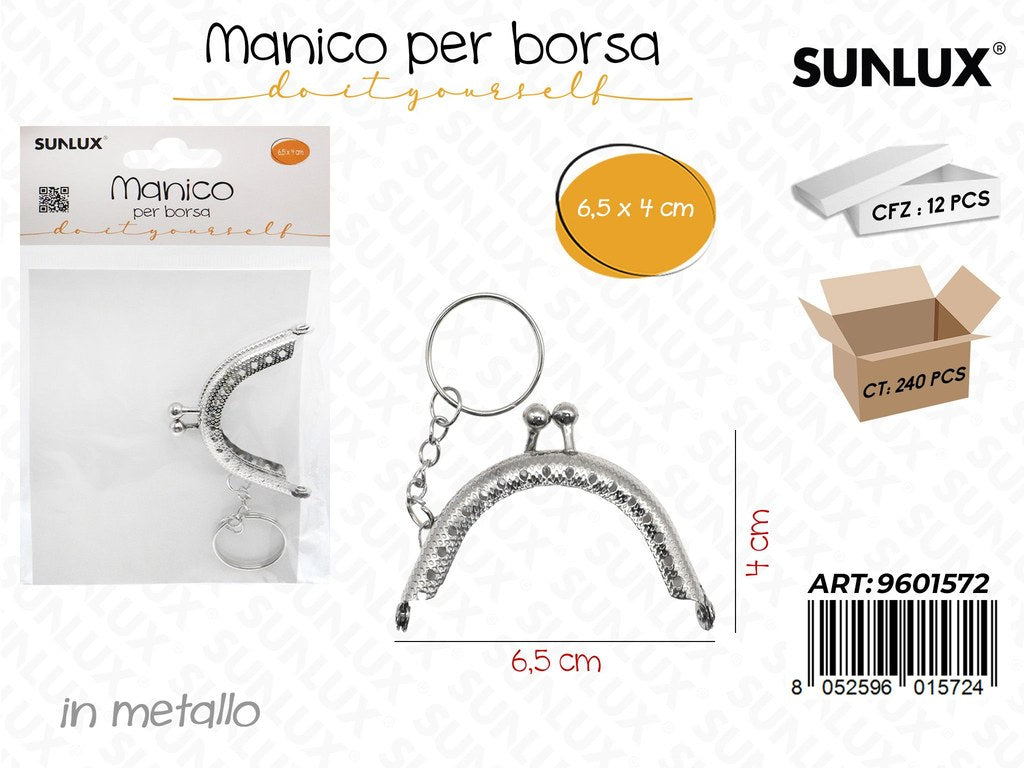 Sunlux Manico per Borsa Metallo 6.5*4CM
