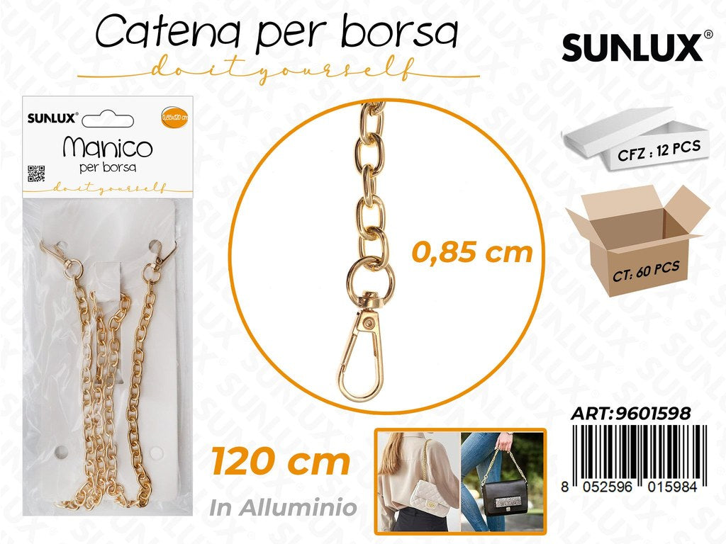 Sunlux Catena per Borsa Allum. Oro 0.85*120CM