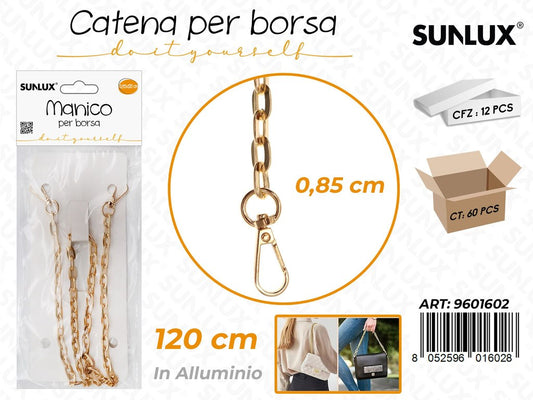 Sunlux Catena per Borsa Allum. Oro 0.85*120CM