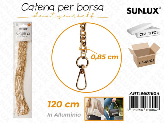 Sunlux Catena per Borsa Allum. Oro 0.85*120CM