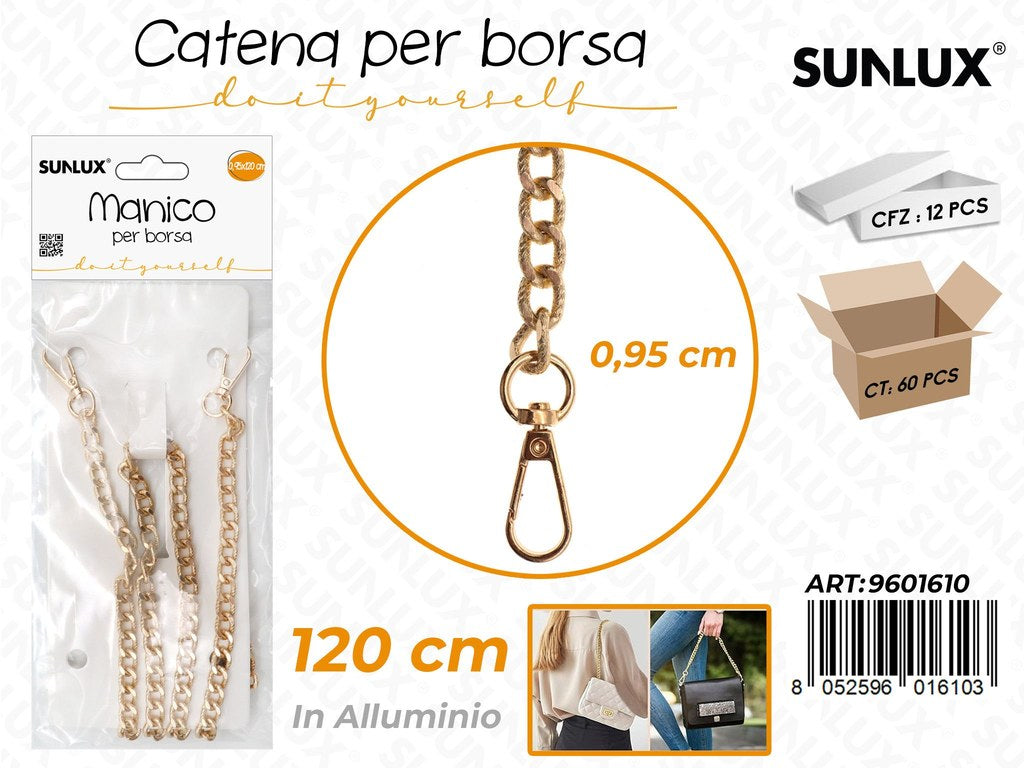 Sunlux Catena per Borsa Allum. Oro 0.95*120CM