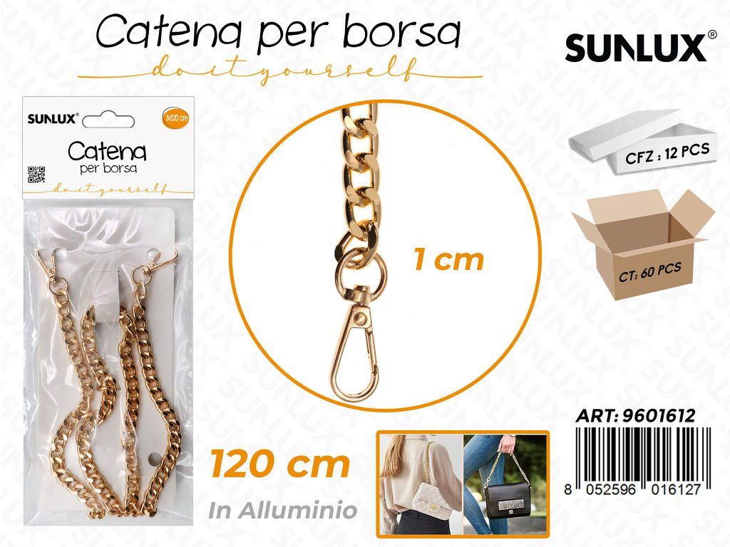 Sunlux Catena per Borsa Allum. Oro 1*120CM