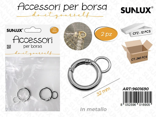 Sunlux Acc. per Borsa Metallo 2PCS 32MM