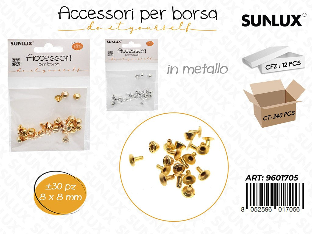 Sunlux Acc. per Borsa Metallo Ass. 30PCS 8*8CM