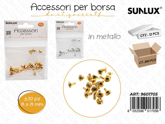 Sunlux Acc. per Borsa Metallo Ass. 30PCS 8*8CM