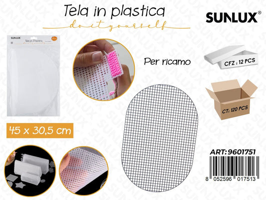 Sunlux Tela in Plast. per Ricamo 45*30.5CM