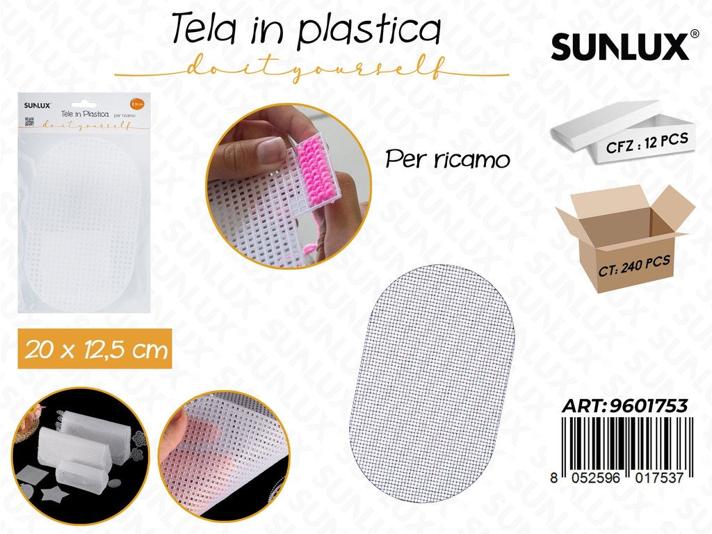 Sunlux Tela in Plast. per Ricamo 20*12.5CM