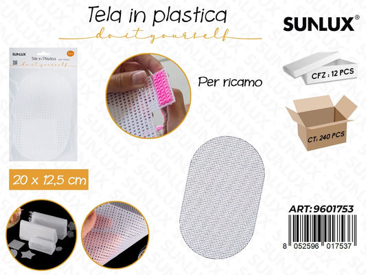 Sunlux Tela in Plast. per Ricamo 20*12.5CM