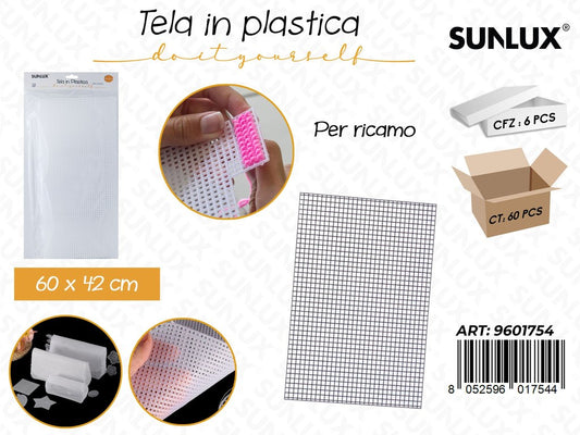 Sunlux Tela in Plast. per Ricamo 60*42CM