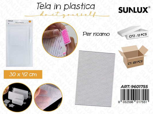 Sunlux Tela in Plast. per Ricamo 30*42CM