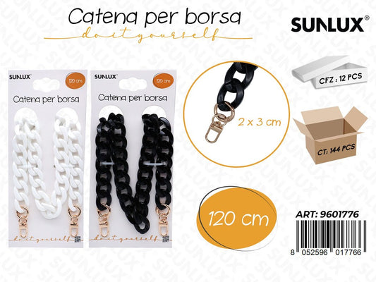 Sunlux Catena per Borsa 120CM 2*3CM Ass.