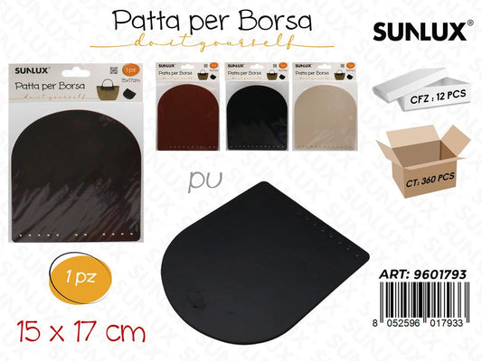 Sunlux Patta per Borsa Pu Col. Ass. 15*17CM