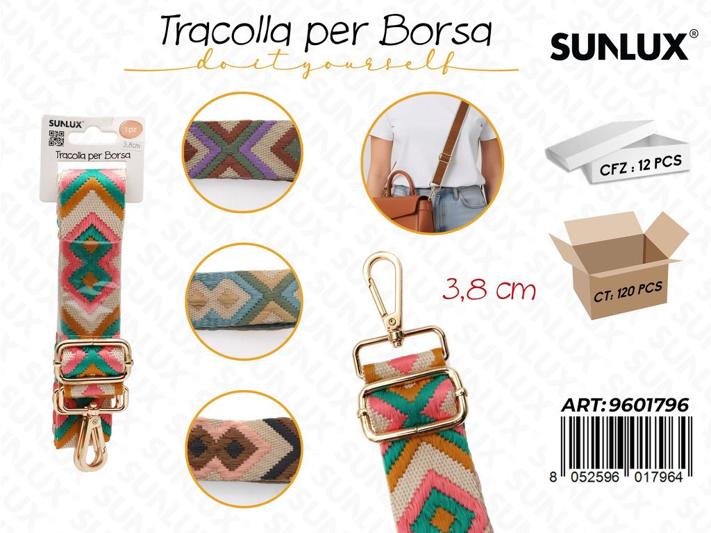 Sunlux Tracolla per Borsa Ass. 3.8CM