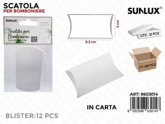 Sunlux Scatola Bomb. Carta 12PCS 8.3*5CM
