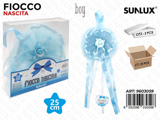 Sunlux Fiocco Nascita Boy c/ Rosa D.25CM