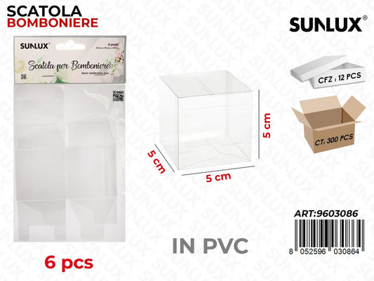 Sunlux Scatola Bomb. Pvc 6PCS 5*5*5CM