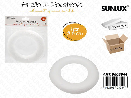 Sunlux Anello in Polistirolo 16CM