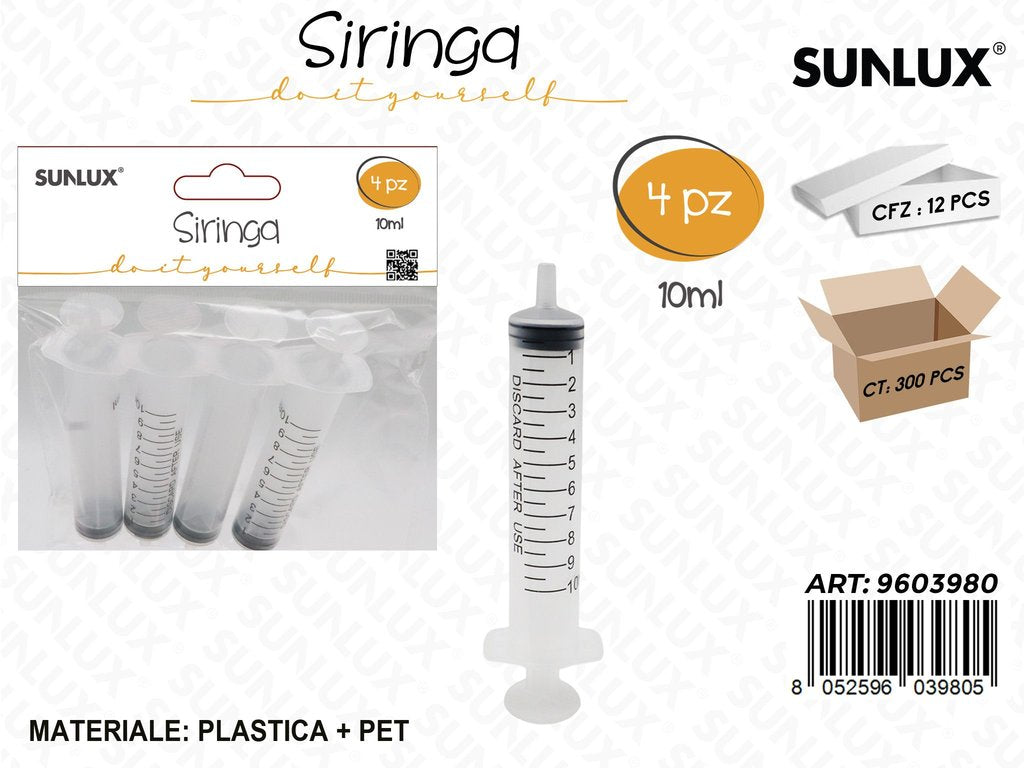 Sunlux Siringa Diy 10ML 4PCS