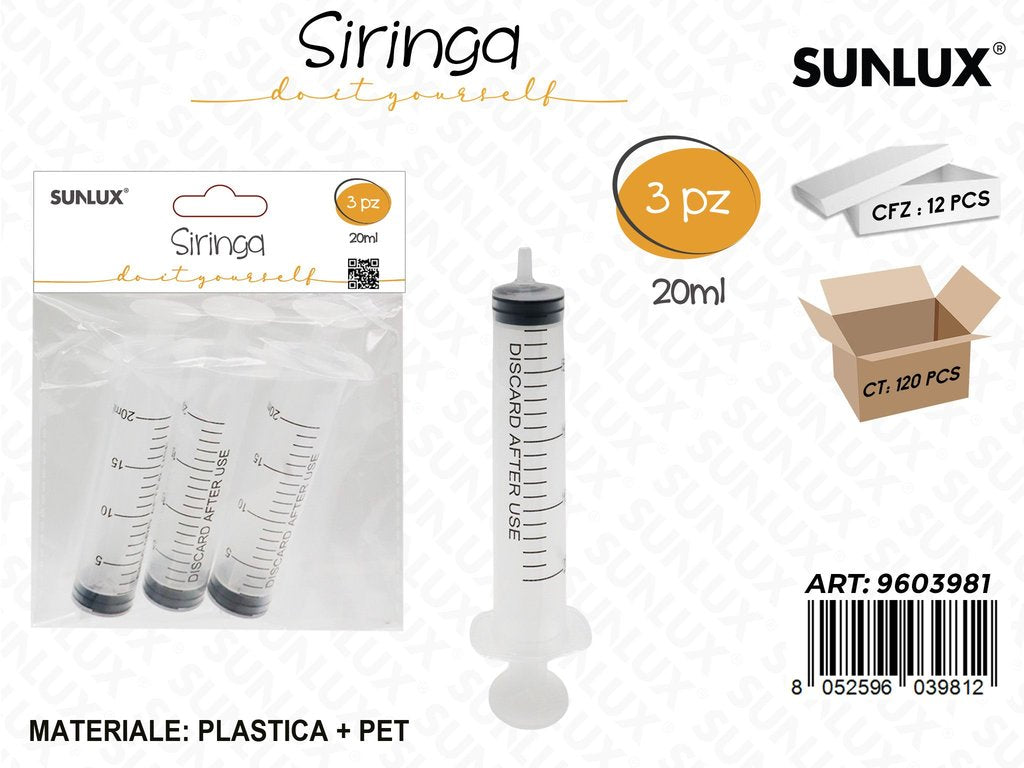 Sunlux Siringa Diy 30ML 3PCS
