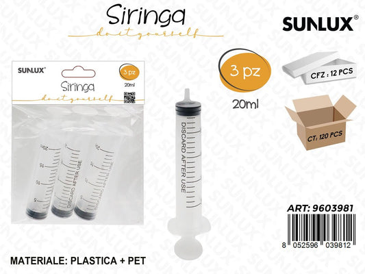Sunlux Siringa Diy 30ML 3PCS